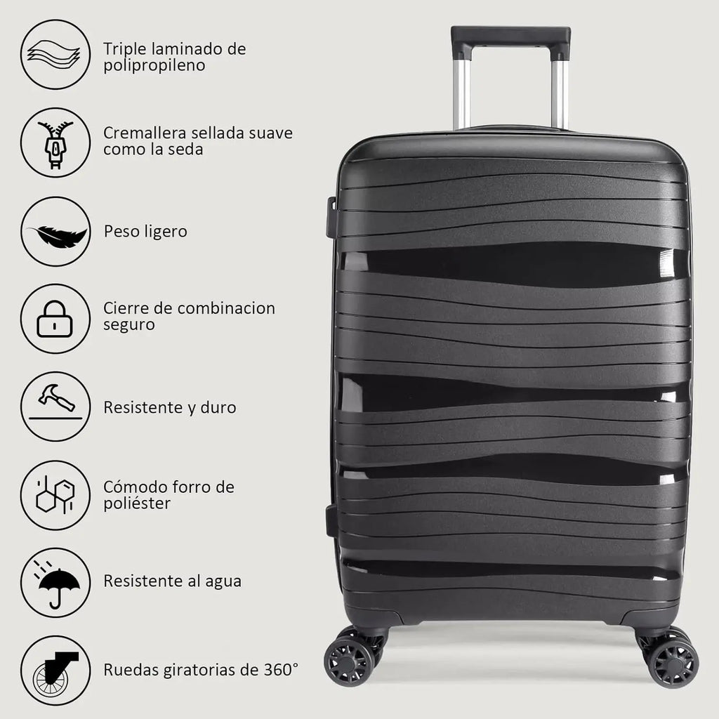 🧳 Maleta de Viaje Artree – Ligera, Resistente e Impermeable con Ruedas 360°