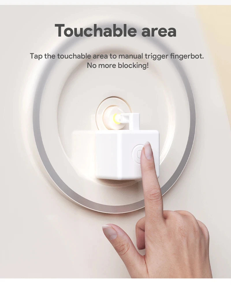 Fingerbot Plus Inteligente con Carga Type-C — Brazo Robot Pulsador de Botones Táctil Zigbee Tuya 5V, Compatible con Alexa, Google Home y Alice