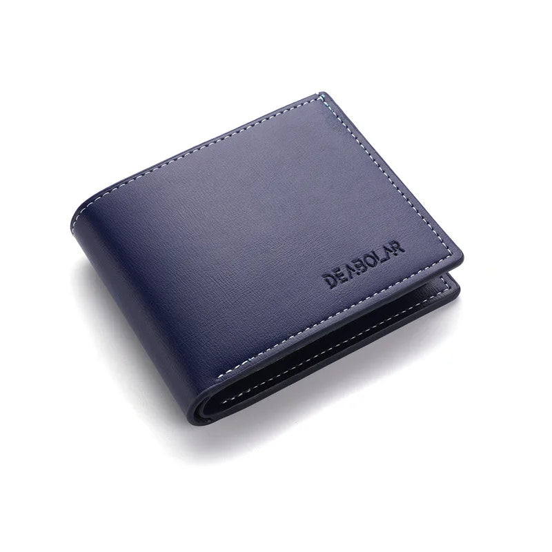 👛 Cartera Billetera de Hombre en Cuero PU – Diseño Delgado, Elegante y Funcional