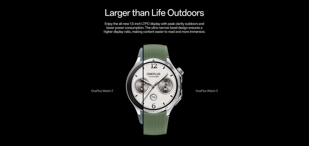 ⌚ OnePlus Watch 3 Global Version – Smartwatch Premium con Pantalla AMOLED LTPO de 1.50", GPS Dual y Wear OS