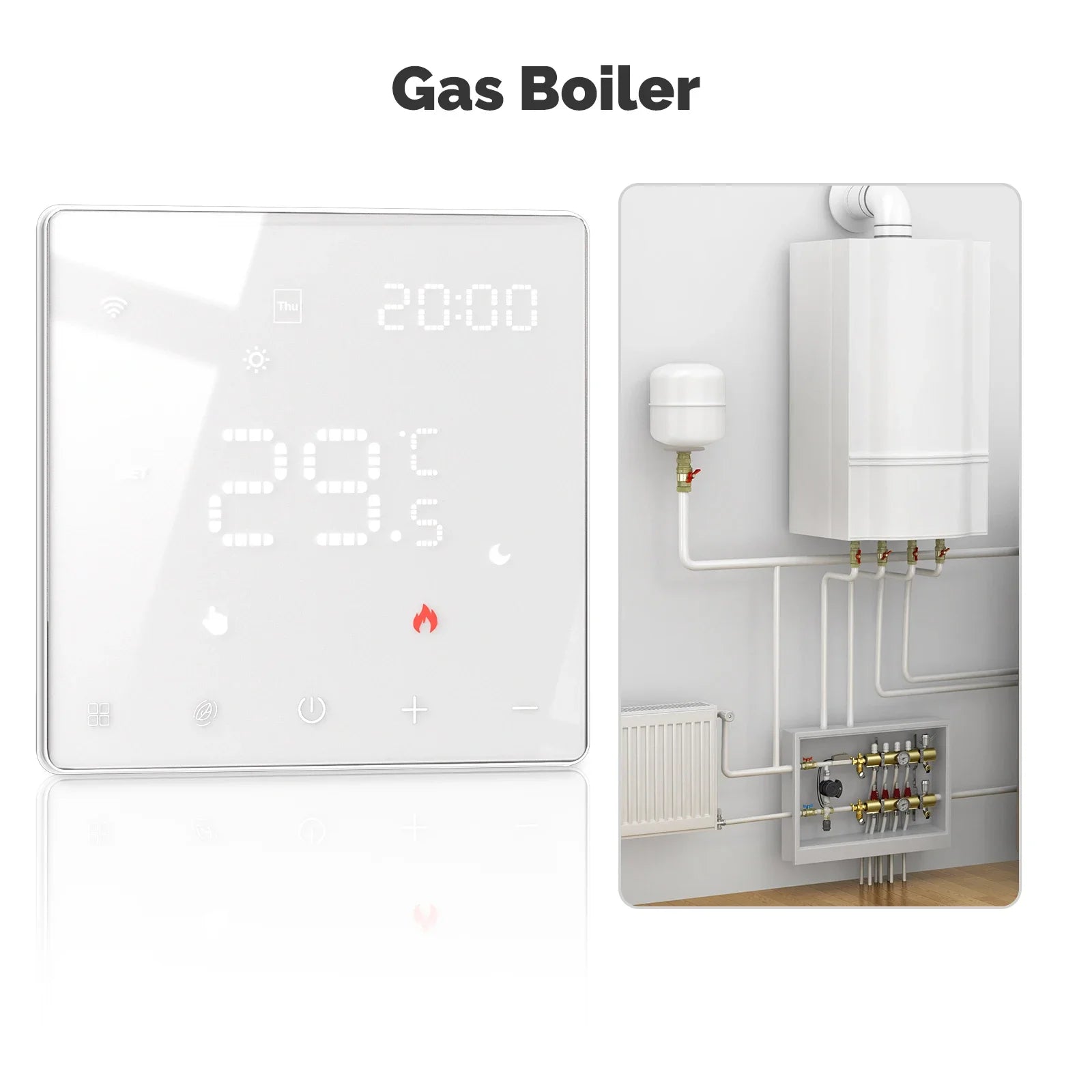 Termostato programable inteligente MOES Tuya ZigBee WiFi, controlador para calentador de agua y calefacción eléctrica, compatible con Alexa y Google Assistant