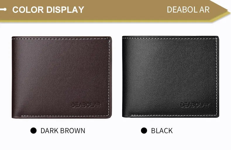 👛 Cartera Billetera de Hombre en Cuero PU – Diseño Delgado, Elegante y Funcional