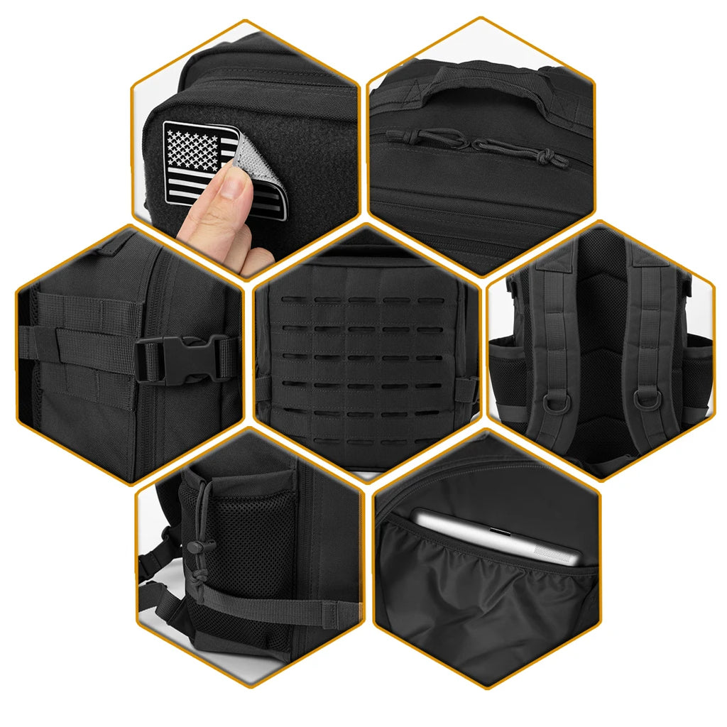 🎒 Mochila Táctica Militar 25L MOLLE – Resistente, Espaciosa y Lista para la Aventura
