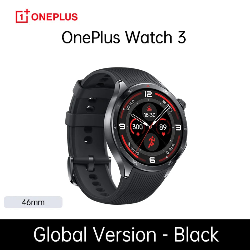 ⌚ OnePlus Watch 3 Global Version – Smartwatch Premium con Pantalla AMOLED LTPO de 1.50", GPS Dual y Wear OS