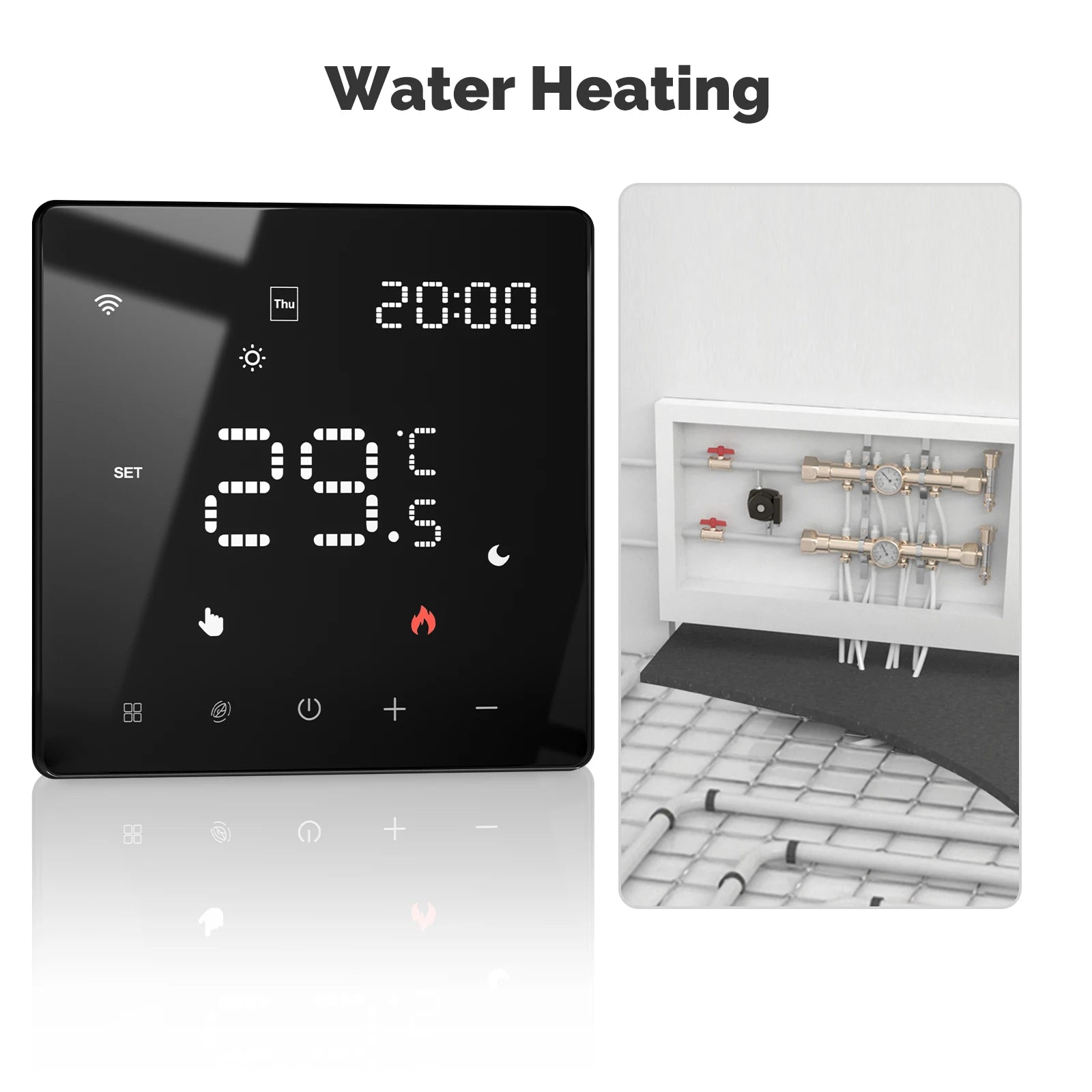 Termostato programable inteligente MOES Tuya ZigBee WiFi, controlador para calentador de agua y calefacción eléctrica, compatible con Alexa y Google Assistant