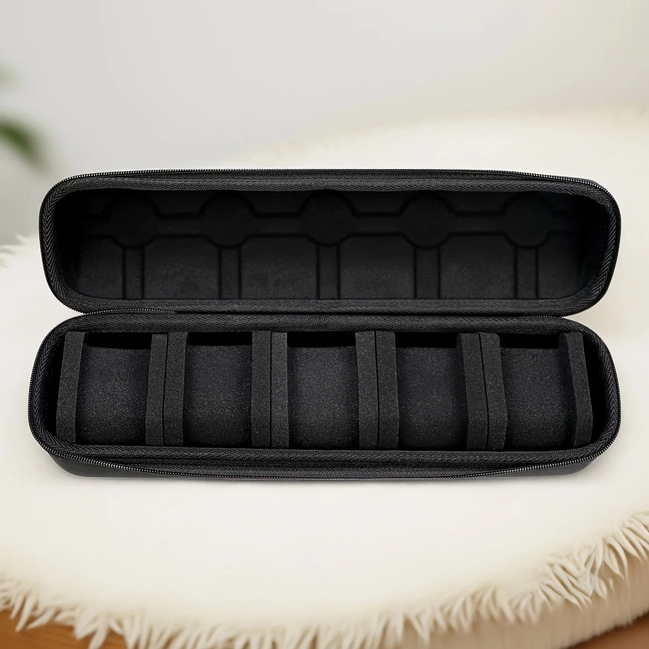 ⌚ Estuche Organizador para 5 Relojes – Caja de Viaje Rígida con Almohadillas de Protección