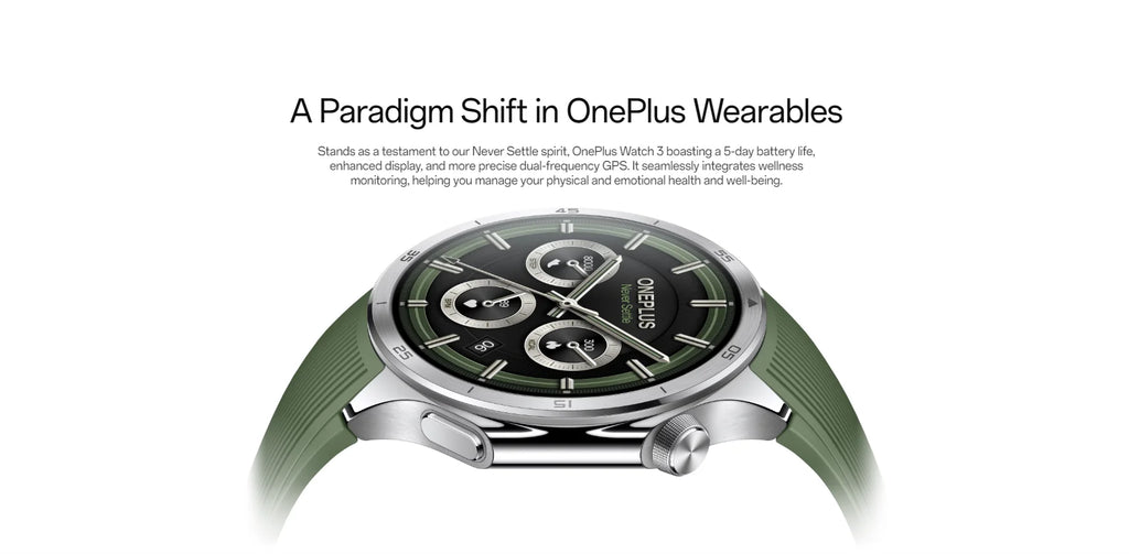 ⌚ OnePlus Watch 3 Global Version – Smartwatch Premium con Pantalla AMOLED LTPO de 1.50", GPS Dual y Wear OS