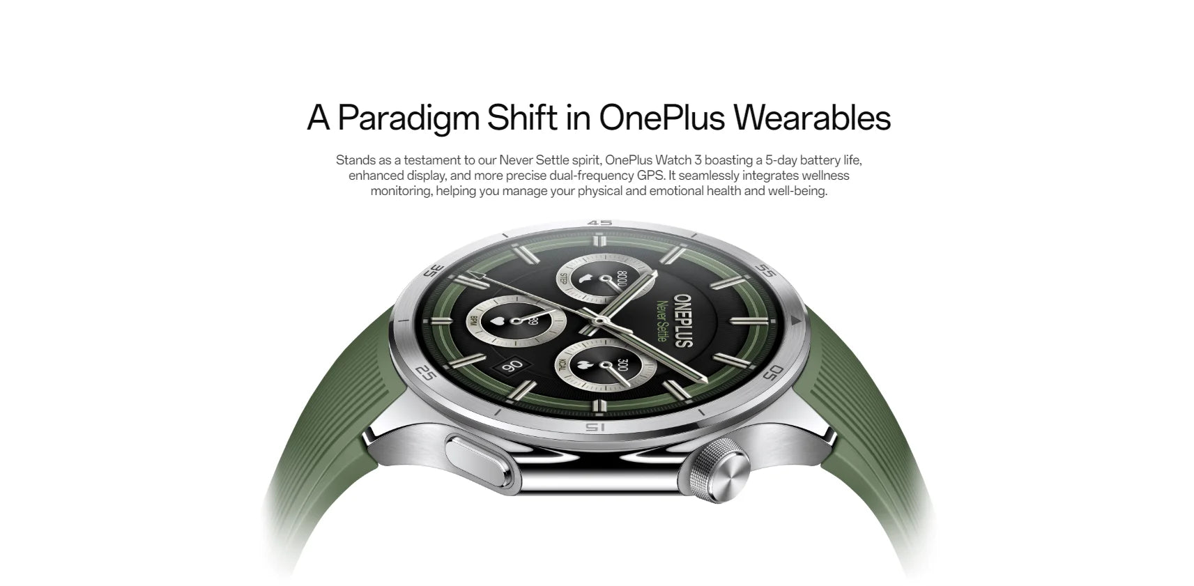 ⌚ OnePlus Watch 3 Global Version – Smartwatch Premium con Pantalla AMOLED LTPO de 1.50", GPS Dual y Wear OS