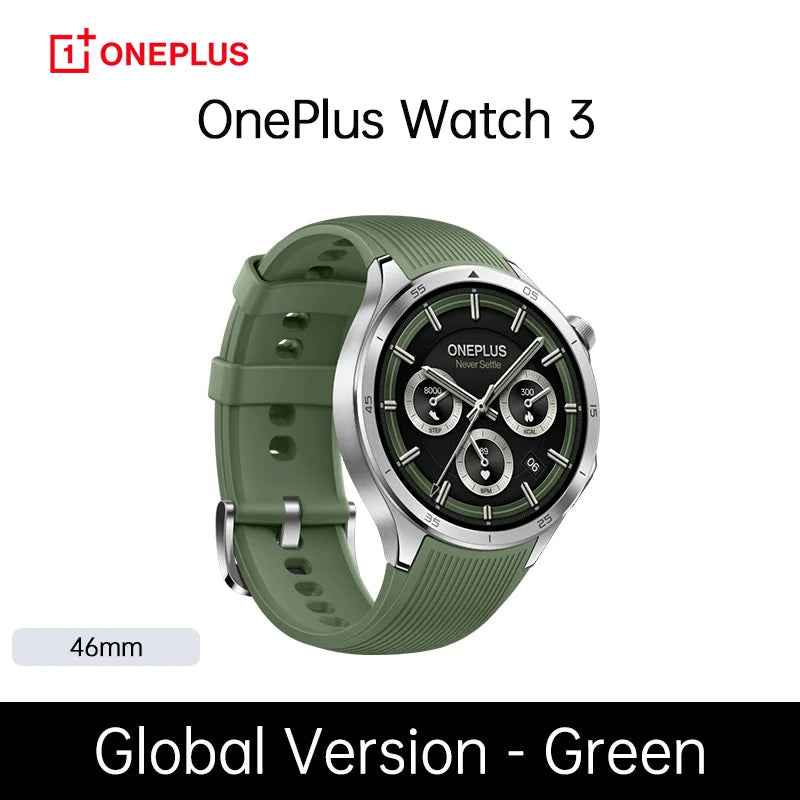 ⌚ OnePlus Watch 3 Global Version – Smartwatch Premium con Pantalla AMOLED LTPO de 1.50", GPS Dual y Wear OS