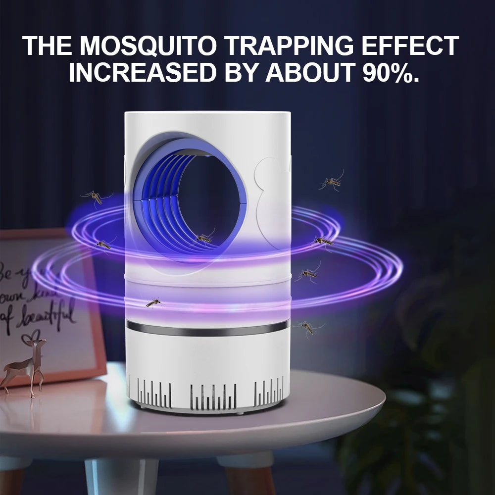 1 PC Lámpara Eléctrica Mata Moscas, Mosquitos e Insectos con Luz LED, Trampa de Control de Plagas de Tamaño Compacto, Alimentación por USB y Adaptador Incluido.