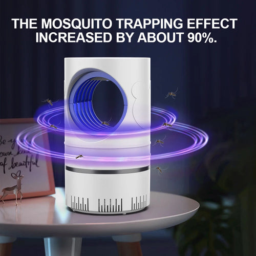 1 PC Lámpara Eléctrica Mata Moscas, Mosquitos e Insectos con Luz LED, Trampa de Control de Plagas de Tamaño Compacto, Alimentación por USB y Adaptador Incluido.