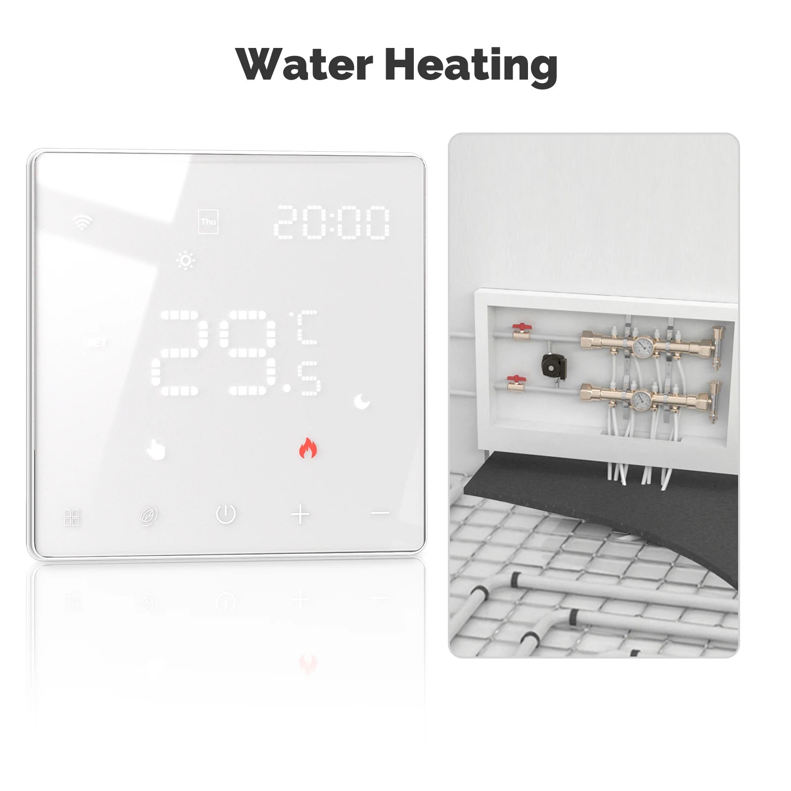 Termostato programable inteligente MOES Tuya ZigBee WiFi, controlador para calentador de agua y calefacción eléctrica, compatible con Alexa y Google Assistant