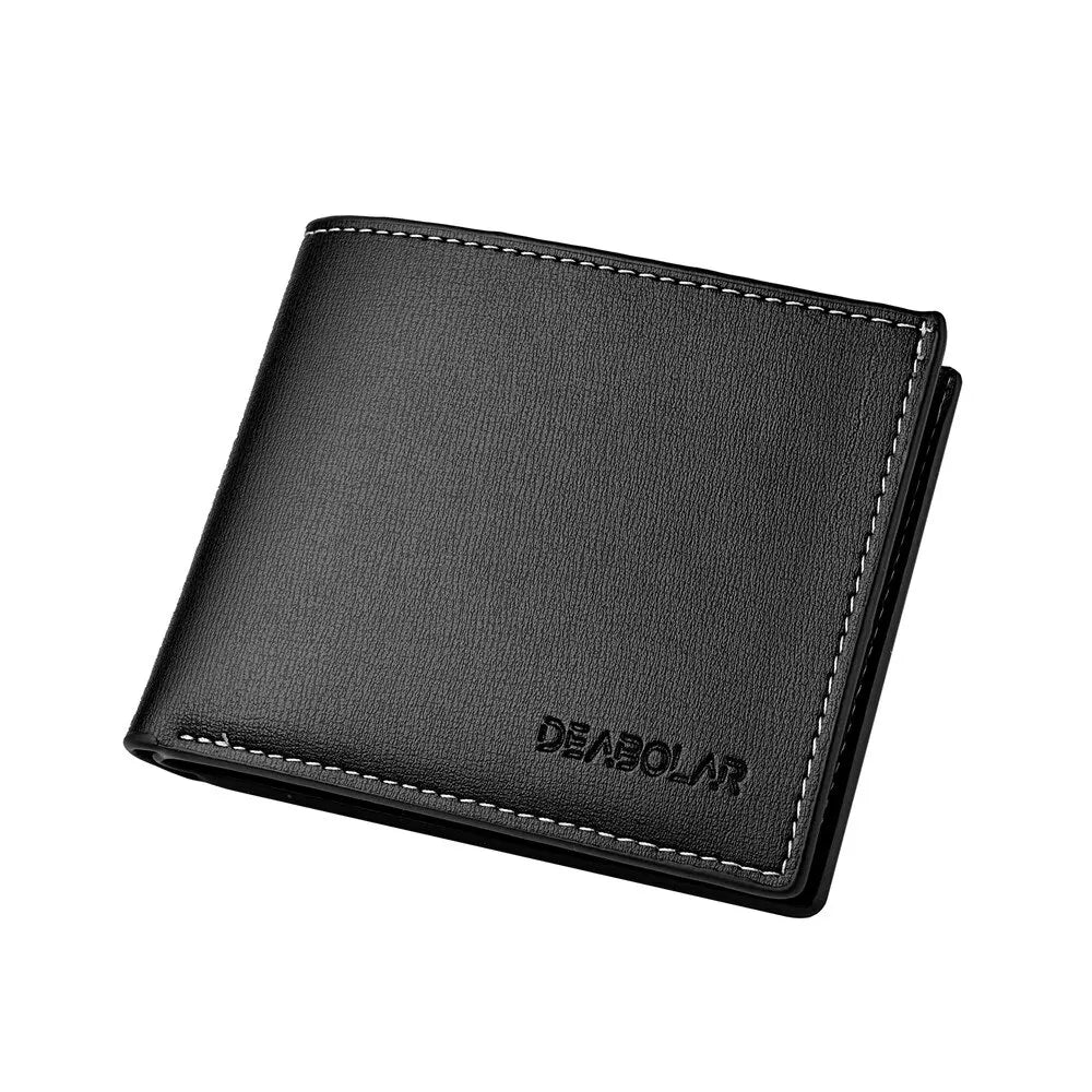👛 Cartera Billetera de Hombre en Cuero PU – Diseño Delgado, Elegante y Funcional
