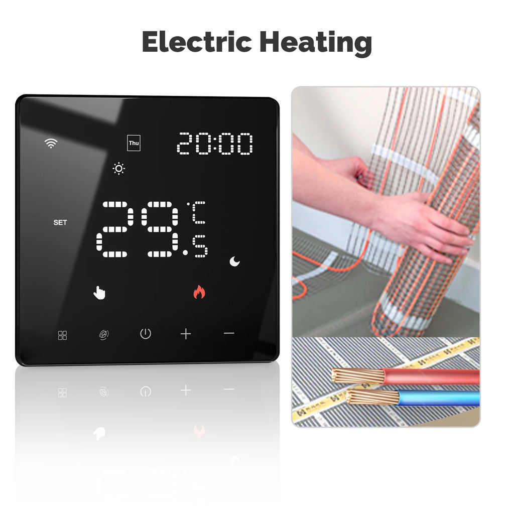 Termostato programable inteligente MOES Tuya ZigBee WiFi, controlador para calentador de agua y calefacción eléctrica, compatible con Alexa y Google Assistant