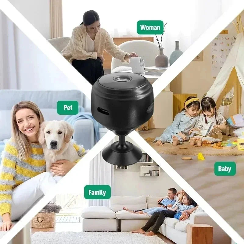 ¿Qué está pasando en tu casa mientras no estás? Míralo en tiempo real desde cualquier lugar."Cámara de Seguridad A9 HD WiFi Inteligente | Vigilancia Inalámbrica 24/7 con Detección de Movimiento