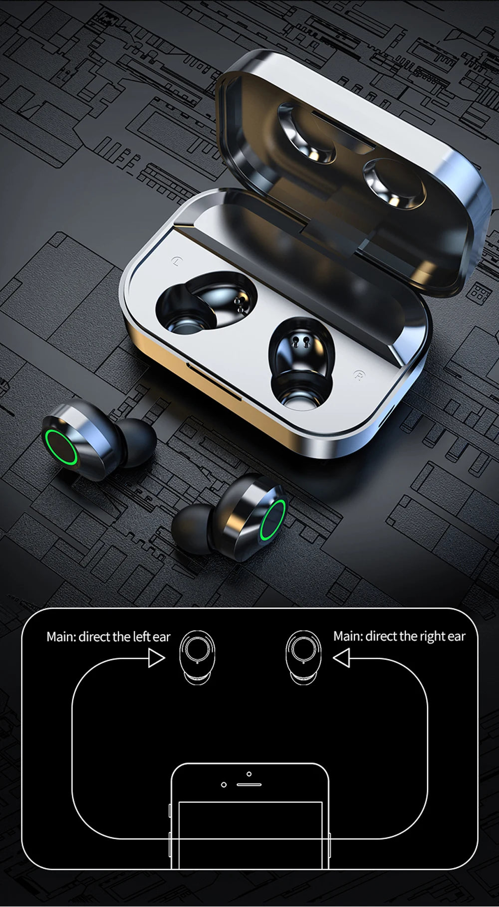 🎧 Auriculares Inalámbricos Bluetooth TWS NES – Sonido HiFi, Micrófono HD y Modo Gaming