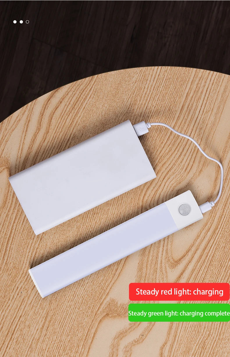Luz LED Recargable USB Tipo C   Se enciende automáticamente al detectar movimiento. Disponible en 10 cm, 20 cm, 30 cm, 40 cm y 50 cm.