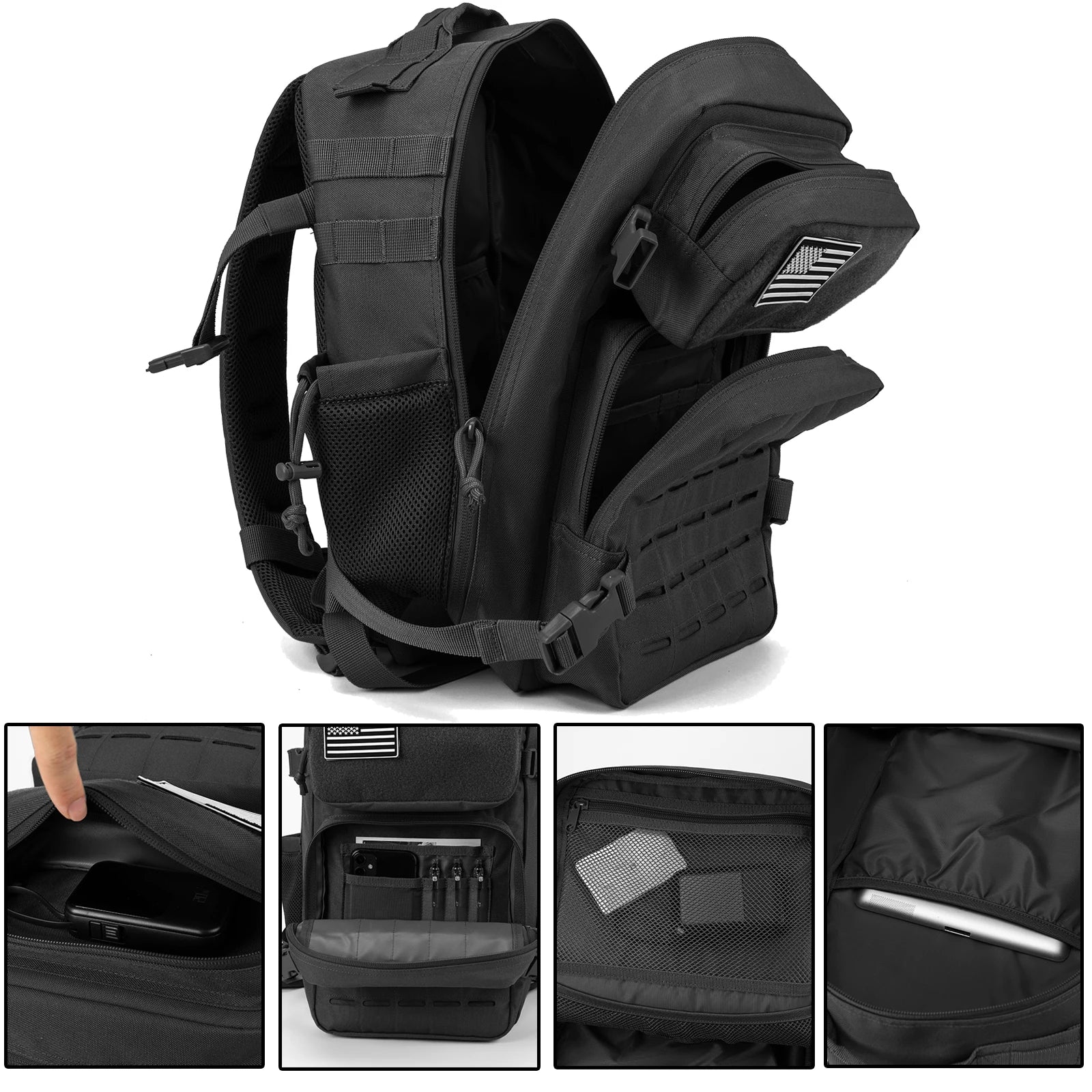 🎒 Mochila Táctica Militar 25L MOLLE – Resistente, Espaciosa y Lista para la Aventura