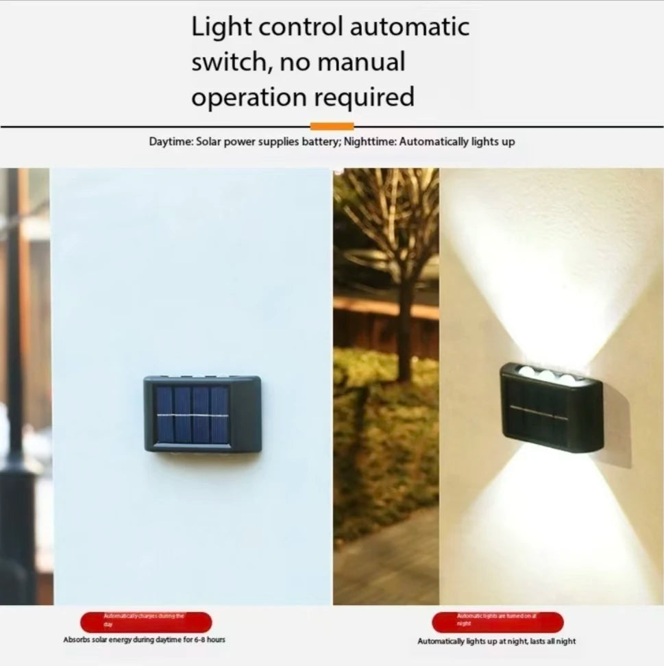 Lámpara Solar LED para Jardín y Exterior | Iluminación Automática de Bajo Consumo