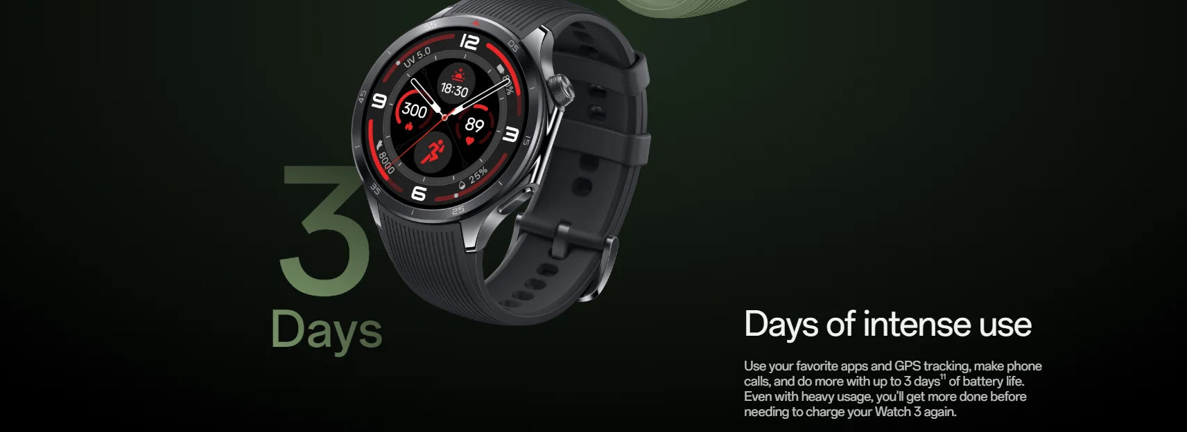 ⌚ OnePlus Watch 3 Global Version – Smartwatch Premium con Pantalla AMOLED LTPO de 1.50", GPS Dual y Wear OS