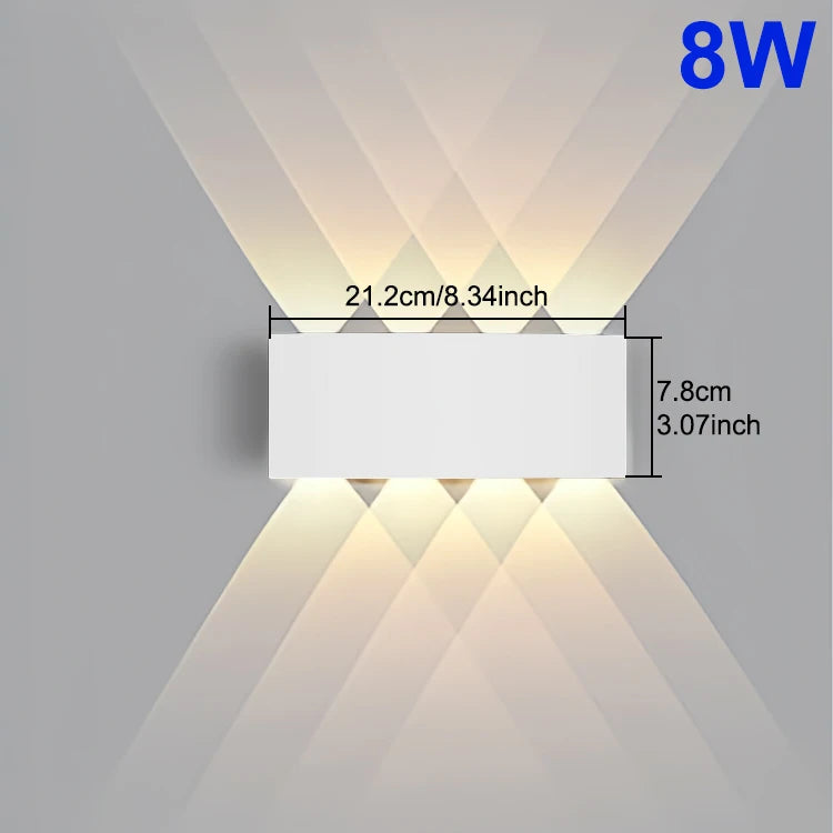 Lámpara de Pared LED Exterior IP65 Moderna | Iluminación para Jardín, Terraza y Hogar