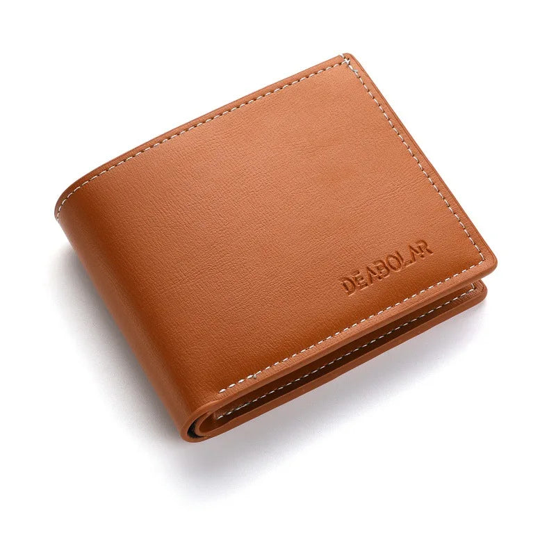 👛 Cartera Billetera de Hombre en Cuero PU – Diseño Delgado, Elegante y Funcional