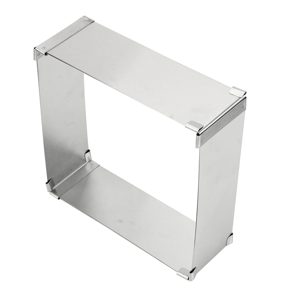 Molde Ajustable de Acero Inoxidable para Repostería – Aro para Mousse, Decoración de Tartas DIY, Molde Cuadrado para Pasteles y Herramienta de Horneado para Postres