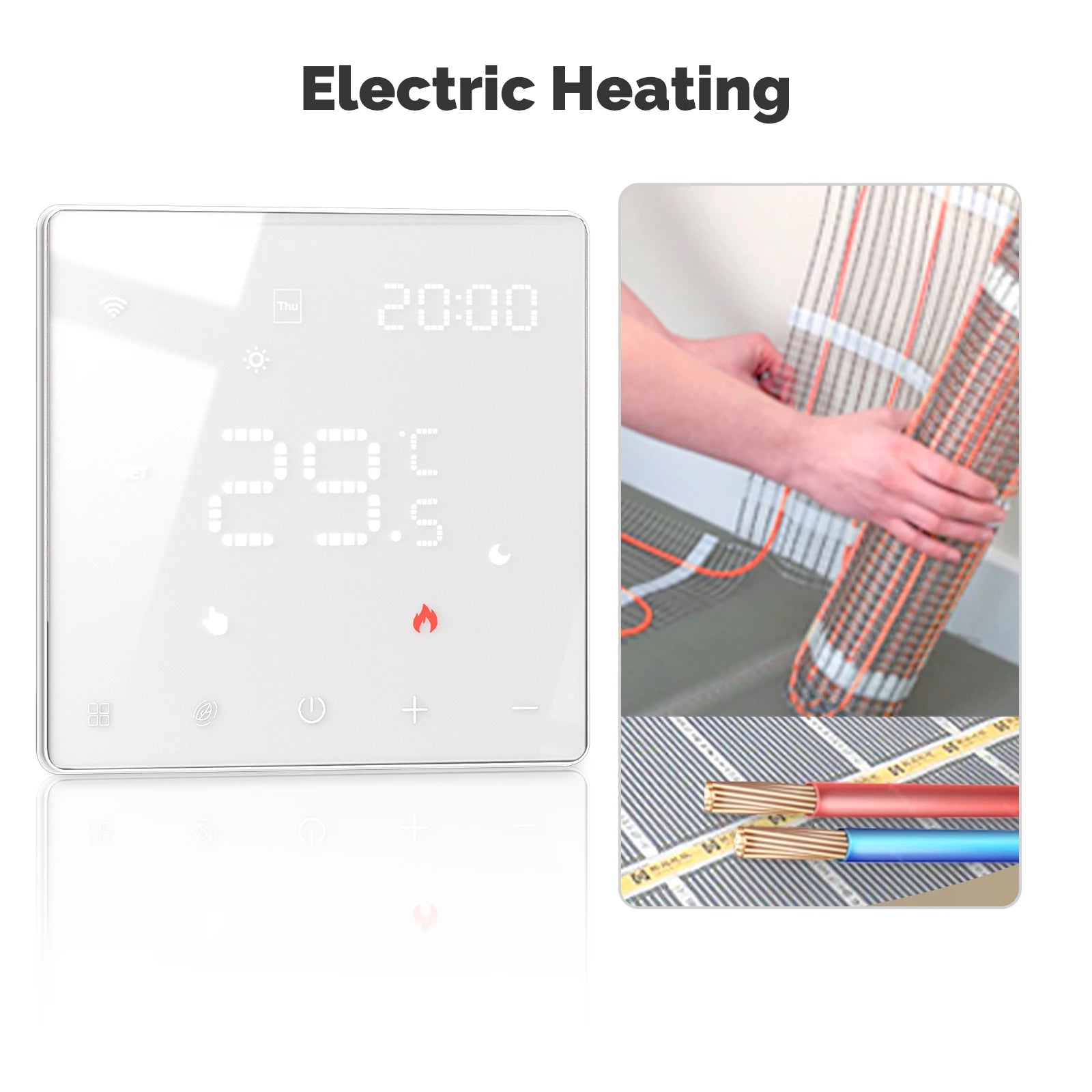 Termostato programable inteligente MOES Tuya ZigBee WiFi, controlador para calentador de agua y calefacción eléctrica, compatible con Alexa y Google Assistant