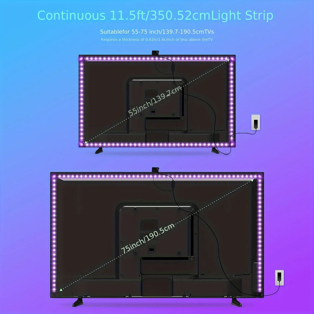 Tira LED RGBIC para TV con Cámara Inteligente 1080P | Sincronización de Música y Pantalla para TVs de 55 a 85 Pulgadas