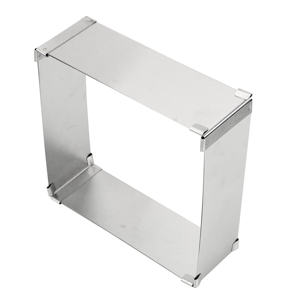 Molde Ajustable de Acero Inoxidable para Repostería – Aro para Mousse, Decoración de Tartas DIY, Molde Cuadrado para Pasteles y Herramienta de Horneado para Postres