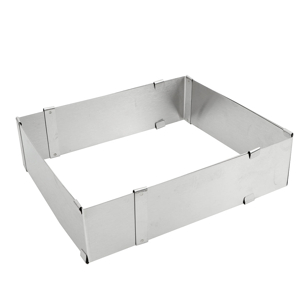 Molde Ajustable de Acero Inoxidable para Repostería – Aro para Mousse, Decoración de Tartas DIY, Molde Cuadrado para Pasteles y Herramienta de Horneado para Postres